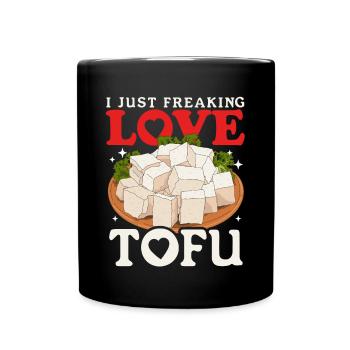 Tofu Vegan Bean Curd Bean Cheese Gift - Mug uni - noir - Devant