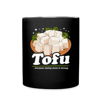 Fromage de tofu Fromage de haricot végétalien Cadeau de caillé de haricot - Mug uni - noir - Devant