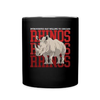 Rhino Rhinoceros Rhinos Gift - Full Colour Mug - black - Front
