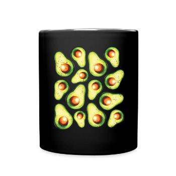 Avocado Guacamole Vegan Geschenk - Tasse einfarbig - Schwarz - Vorne