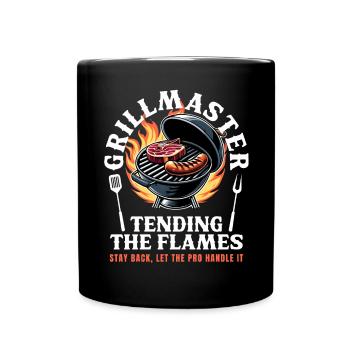 Grillmeister BBQ Barbecue Grill Grilling Saying - Full Colour Mug - black - Front