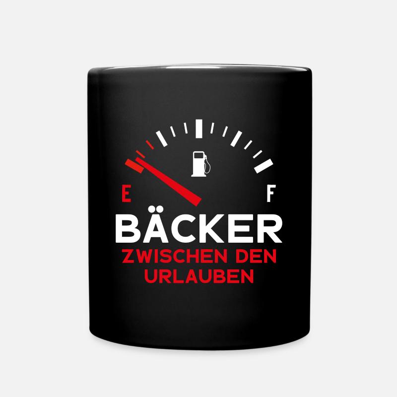 LUSTIG BÄCKER ZWISCHEN DEN URLAUBEN BÄCKEREI - Tasse einfarbig - Schwarz