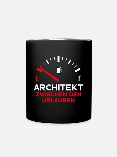 ARCHITEKT ZWISCHEN DEN URLAUBEN ARCHITEKT - Tasse einfarbig - Schwarz