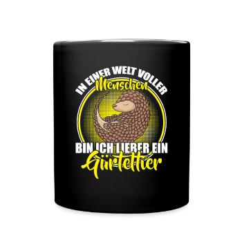 Je préfère être un tatou, un tatou géant - Mug uni - noir - Devant