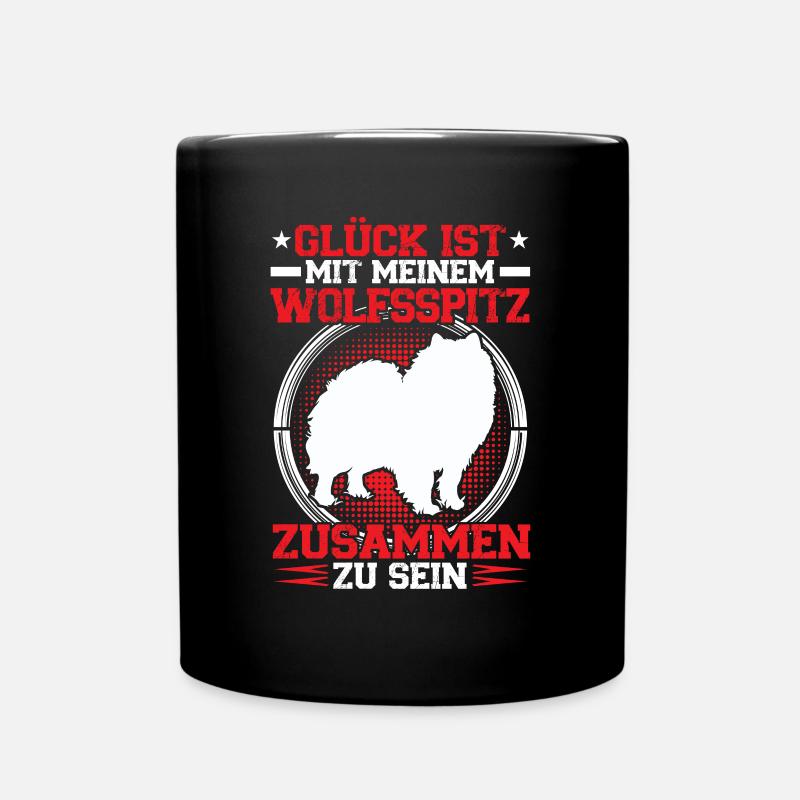 Bei meinem Wolfsspitz sein Keeshond - Tasse einfarbig - Schwarz