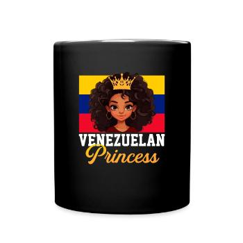 venezuelan princess, flag venezuela - Tasse einfarbig - Schwarz - Vorne