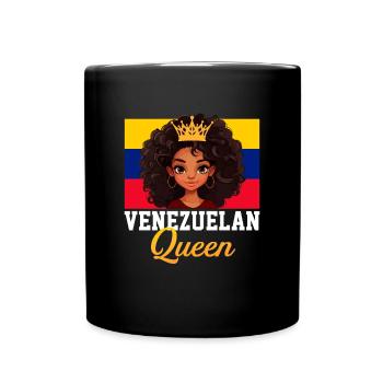 venezuelan Queen, flag venezuela - Tasse einfarbig - Schwarz - Vorne