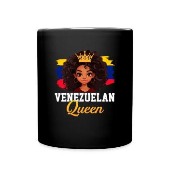 venezuelan Queen, flag venezuela - Tasse einfarbig - Schwarz - Vorne