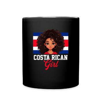 costa rican girl, costa rica - Tasse einfarbig - Schwarz - Vorne