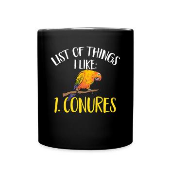 Parakeet, Parrot, Parakeet, Bird - Full Colour Mug - black - Front