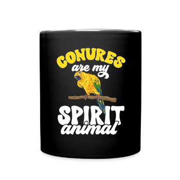 Parakeet, Parrot, Parakeet, Bird - Full Colour Mug - black - Front