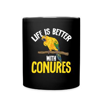 Parakeet, Parrot, Parakeet, Bird - Full Colour Mug - black - Front