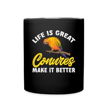 Parakeet, Parrot, Parakeet, Bird - Full Colour Mug - black - Front