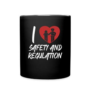 J’aime la sécurité et la réglementation de la garde de prison - Mug uni - noir - Devant