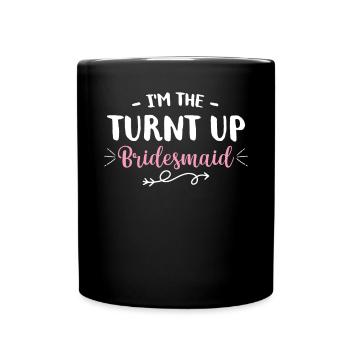 Hen bachelorette party bride - Full Colour Mug - black - Front