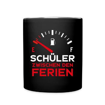 SCHULE LUSTIG SCHÜLER ZWISCHEN DEN FERIEN SCHÜLER - Tasse einfarbig - Schwarz - Vorne