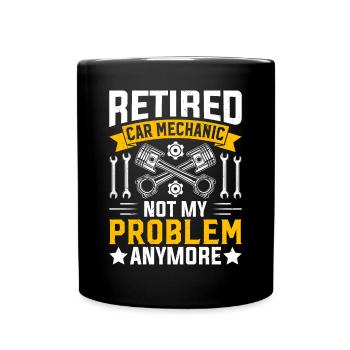 Retired car mechanic Auto Mechanic Retired Car Mec - Full Colour Mug - black - Front