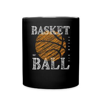 Basketball Basketballer - Tasse einfarbig - Schwarz - Vorne