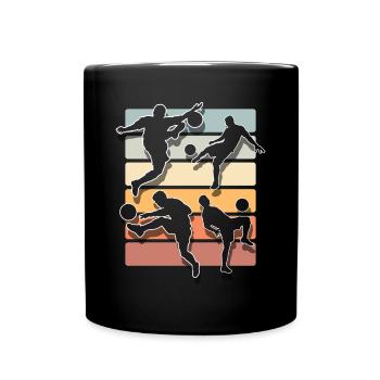 Fußball Fußballer - Tasse einfarbig - Schwarz - Vorne