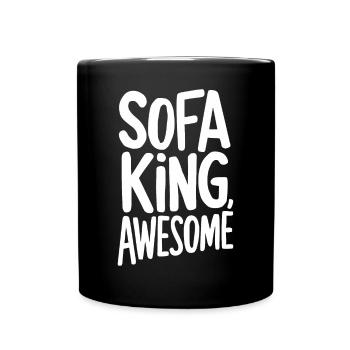Sofa King Awesome Funny Saying - Full Colour Mug - black - Front