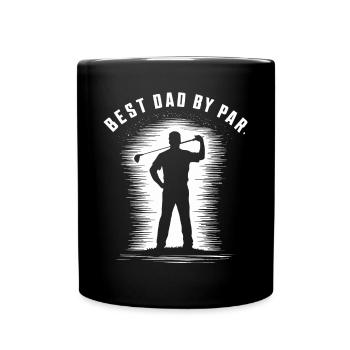 Bester Papa Durchschnitt Golfer Silhouette - Tasse einfarbig - Schwarz - Vorne