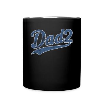Stolzer Dad2 Mit Vintage Flair - Tasse einfarbig - Schwarz - Vorne