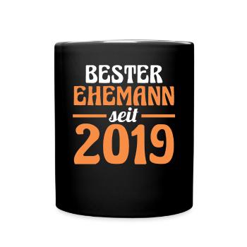Valentine's Day Best Husband Since 2019 - Full Colour Mug - black - Front