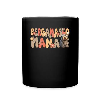 Bergamasker Hirtenhund Groovy Bergamasco Mama - Tasse einfarbig - Schwarz - Vorne