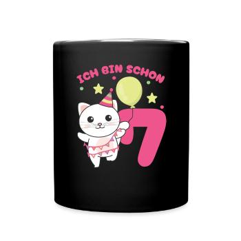 J’ai déjà 7 chats d’anniversaire - Mug uni - noir - Devant