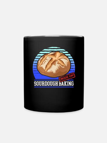 Sauerteigbrot Sauerteig Brote Geschenk - Tasse einfarbig - Schwarz