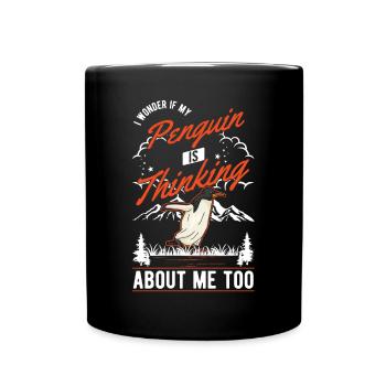 Pinguin Penguin Kaiserpinguin Gelbaugenpinguin - Tasse einfarbig - Schwarz - Vorne