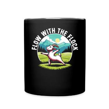 Funny Goat Yoga Meditation Yoga Instructor Namaste - Full Colour Mug - black - Front