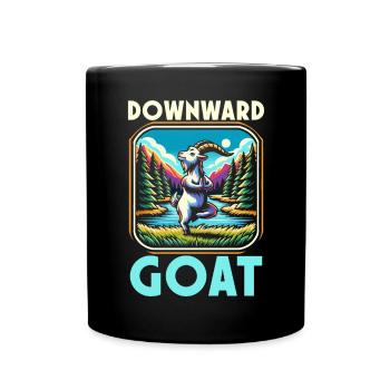Funny Goat Yoga Meditation Yoga Instructor Namaste - Full Colour Mug - black - Front