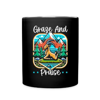 Funny Goat Yoga Meditation Yoga Instructor Namaste - Full Colour Mug - black - Front