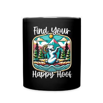 Funny Goat Yoga Meditation Yoga Instructor Namaste - Full Colour Mug - black - Front