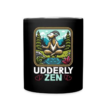 Funny Goat Yoga Meditation Yoga Instructor Namaste - Full Colour Mug - black - Front