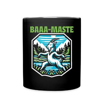 Funny Goat Yoga Meditation Yoga Instructor Namaste - Full Colour Mug - black - Front