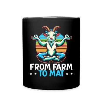 Funny Goat Yoga Meditation Yoga Instructor Namaste - Full Colour Mug - black - Front