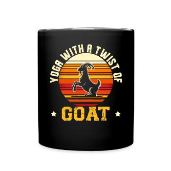 Funny Goat Yoga Meditation Yoga Instructor Namaste - Full Colour Mug - black - Front