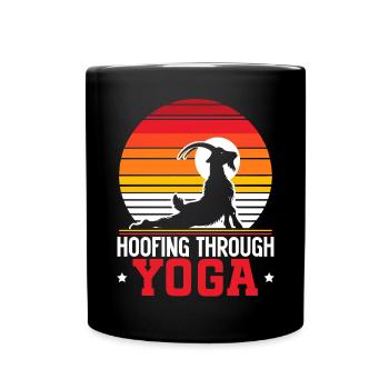 Funny Goat Yoga Meditation Yoga Instructor Namaste - Full Colour Mug - black - Front