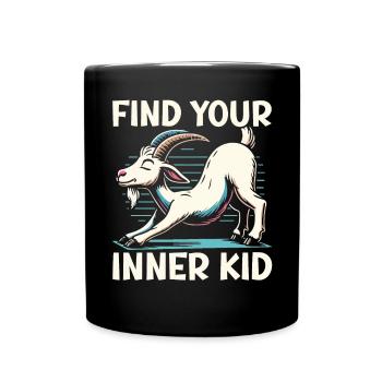 Professeur de yoga drôle de méditation de yoga de chèvre Namaste - Mug uni - noir - Devant