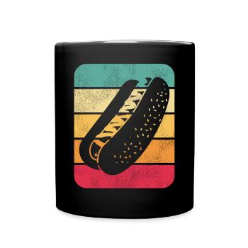 Hot Dog Adulte Rétro Vintage - Mug uni - noir - Devant