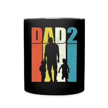Papa - Tasse einfarbig - Schwarz - Vorne