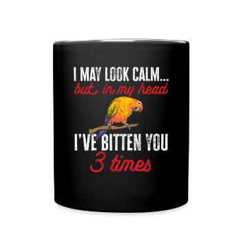 Parakeet, Parrot, Parakeet, Bird - Full Colour Mug - black - Front