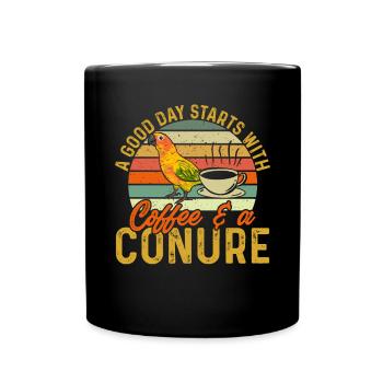 Parakeet, Parrot, Parakeet, Bird - Full Colour Mug - black - Front