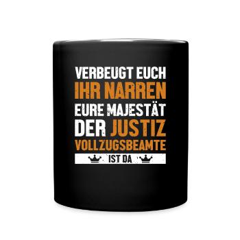 Verbeugt Euch Ihr Narren Officier de police - Mug uni - noir - Devant
