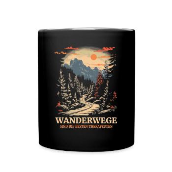 Les sentiers de randonnée sont les meilleurs thérapeutes - Mug uni - noir - Devant