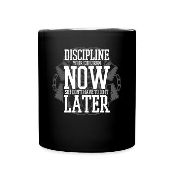Discipline Your Children Now Jail Guard - Full Colour Mug - black - Front