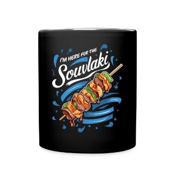 Je suis ici pour l’expérience souvlaki - Mug uni - noir - Devant