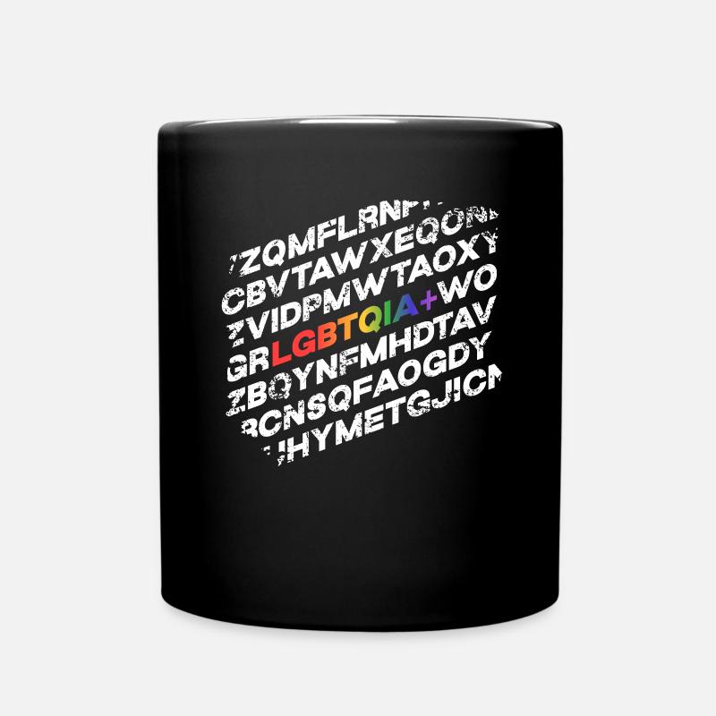 LGBTQIA+ Pride and Strong LGBTQIA+ - Tasse einfarbig - Schwarz